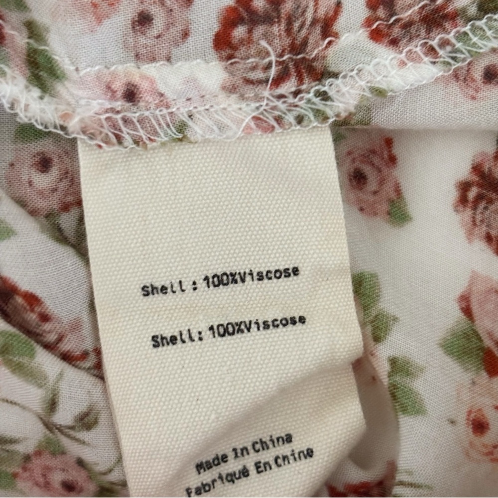 L'AGENCE Pink Spring Floral Button Front Top Small Cottagecore - Picture 8 of 9